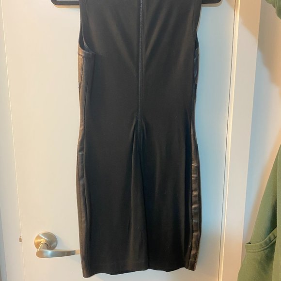 Size 2 Black and Leather Theory Dress - Picture 7 of 11